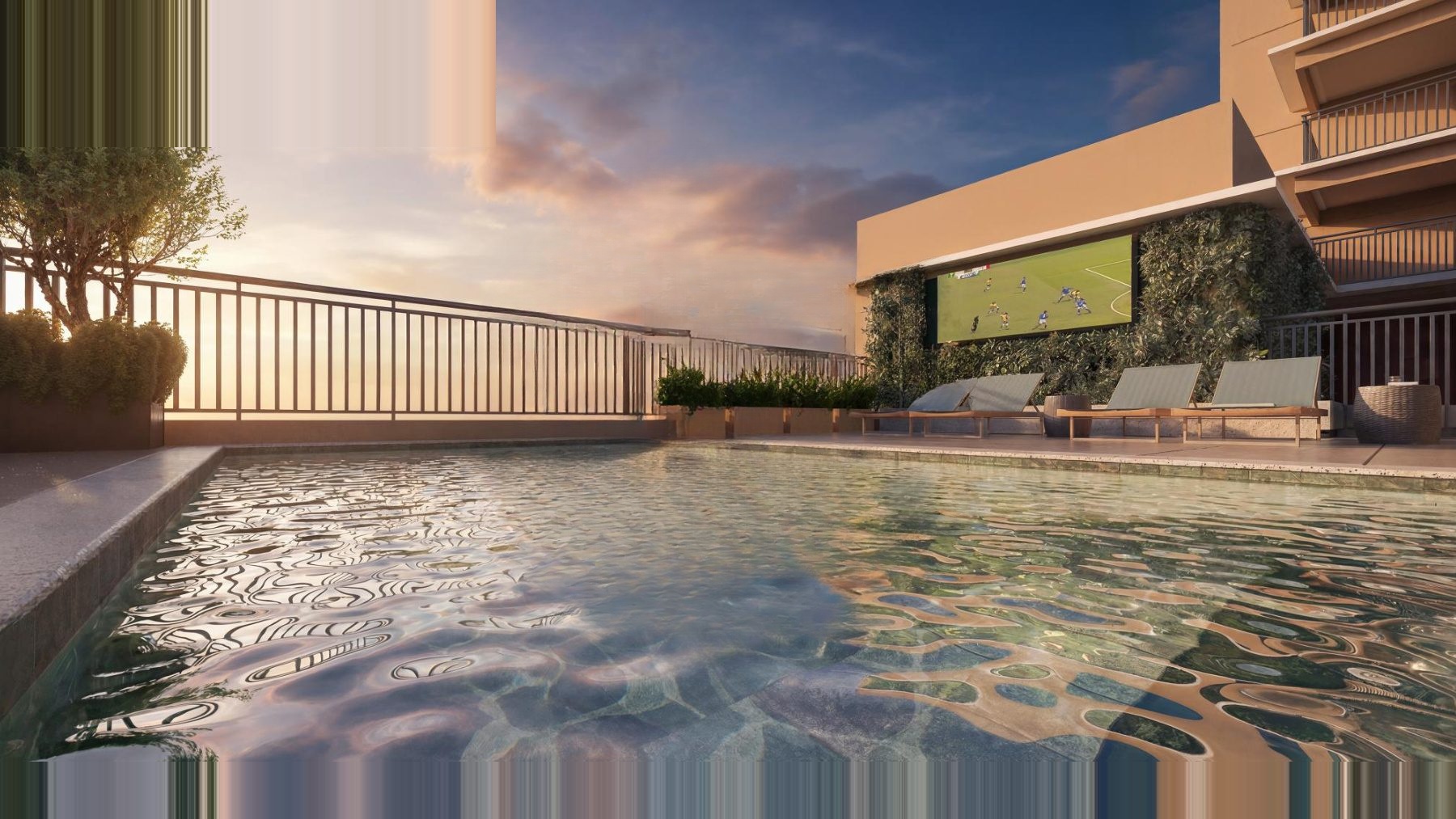 Piscina no 19° pavimento