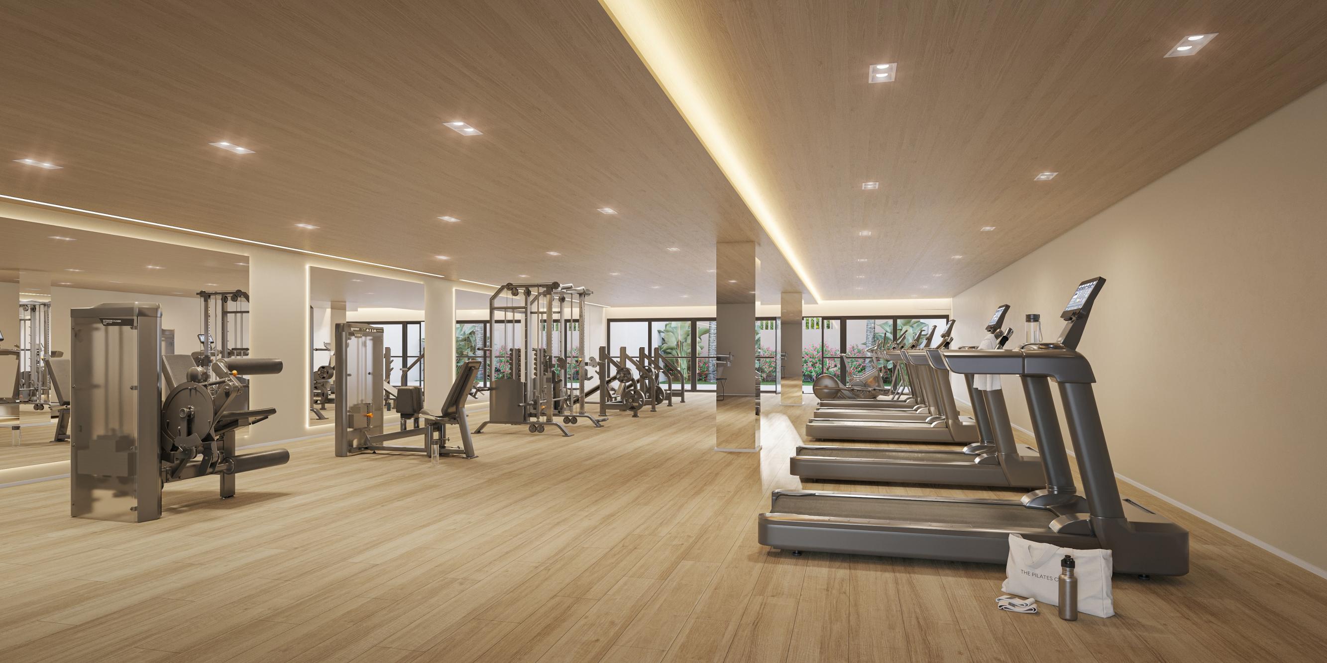 Fitness de 200 metros quadrados