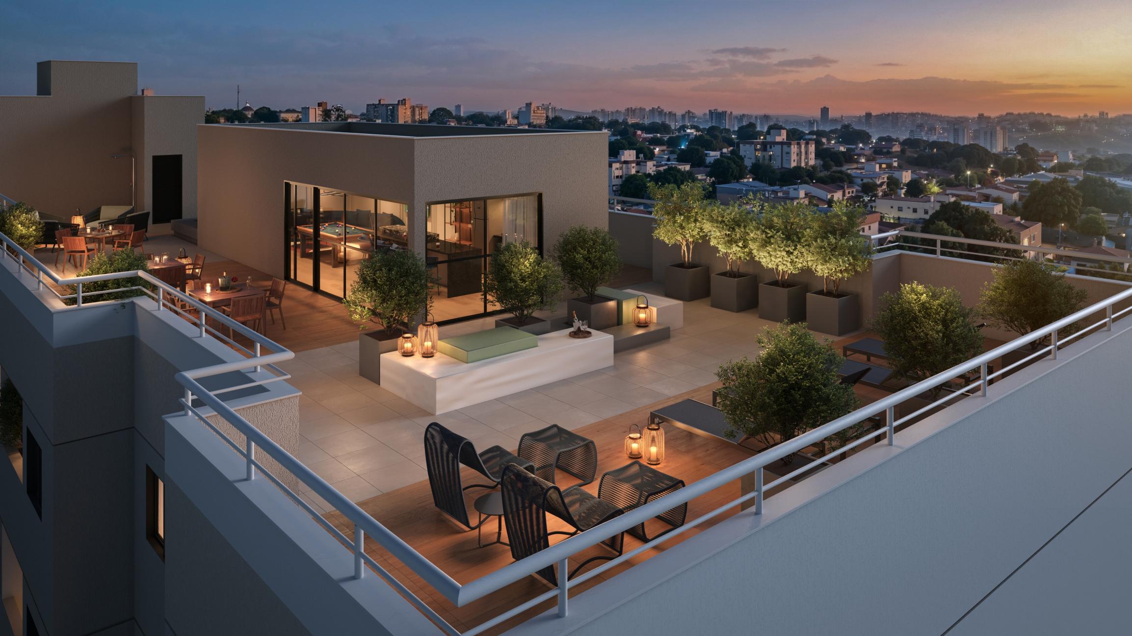 Rooftop com vista para São Paulo